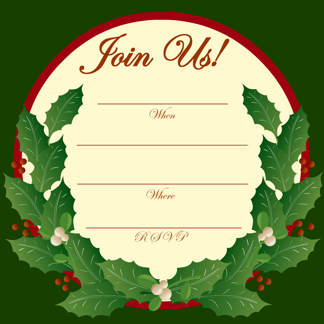 christmas invitation free template