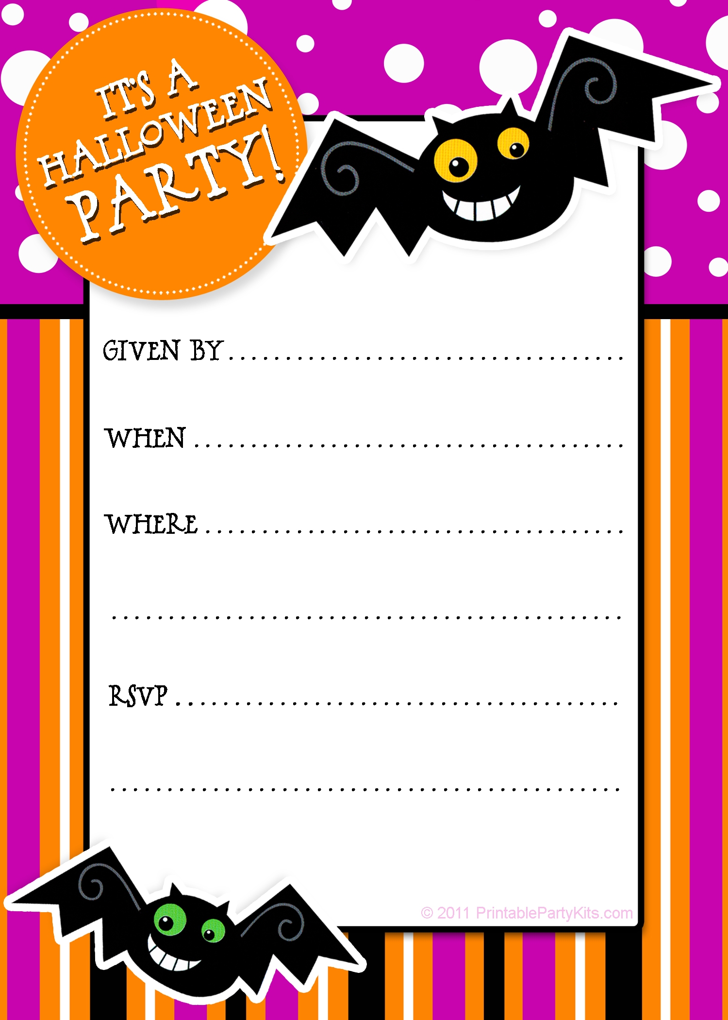 Free Printable Template Halloween Invitations Printable Templates