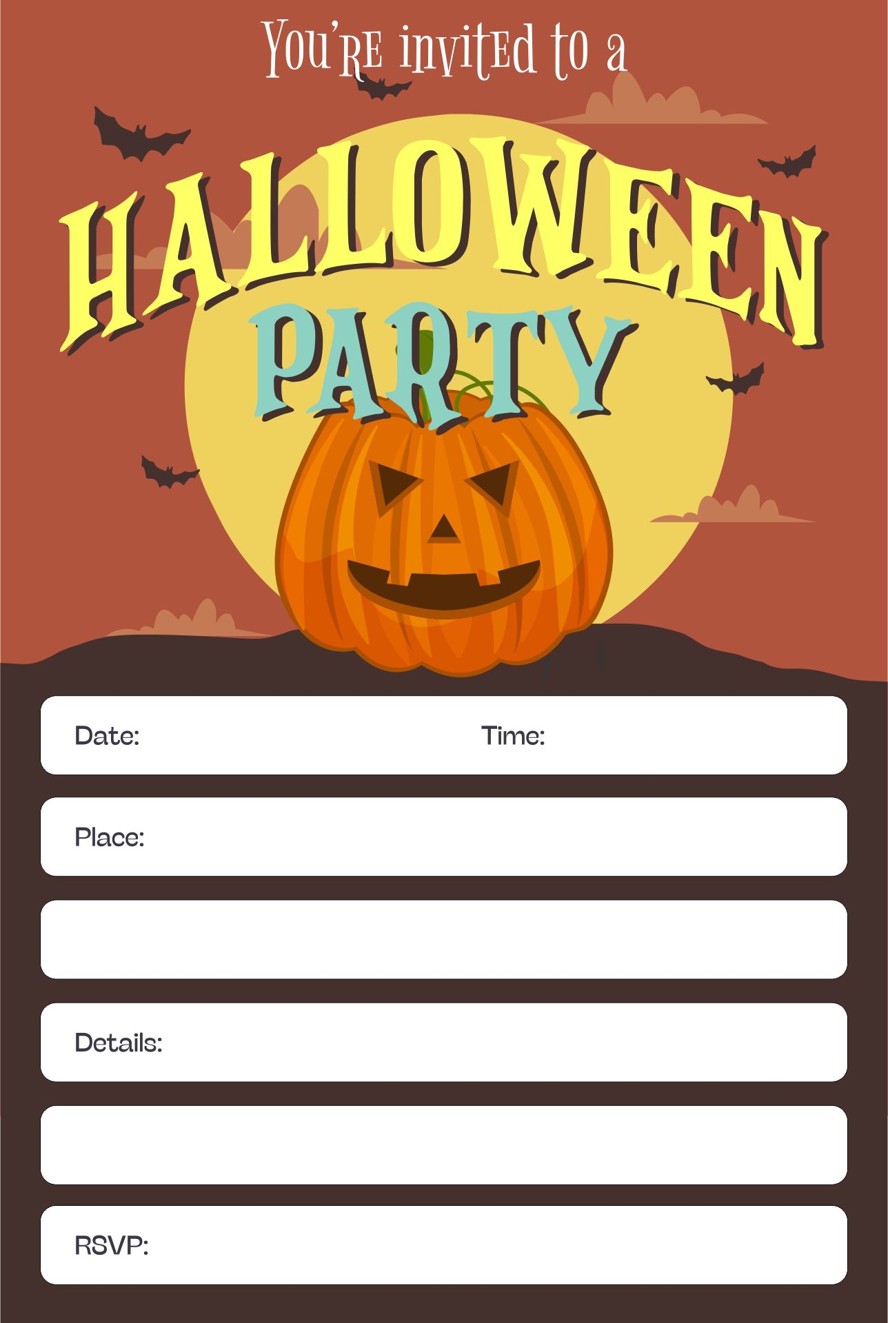 Free Printable Template Halloween Invitations Printable Templates