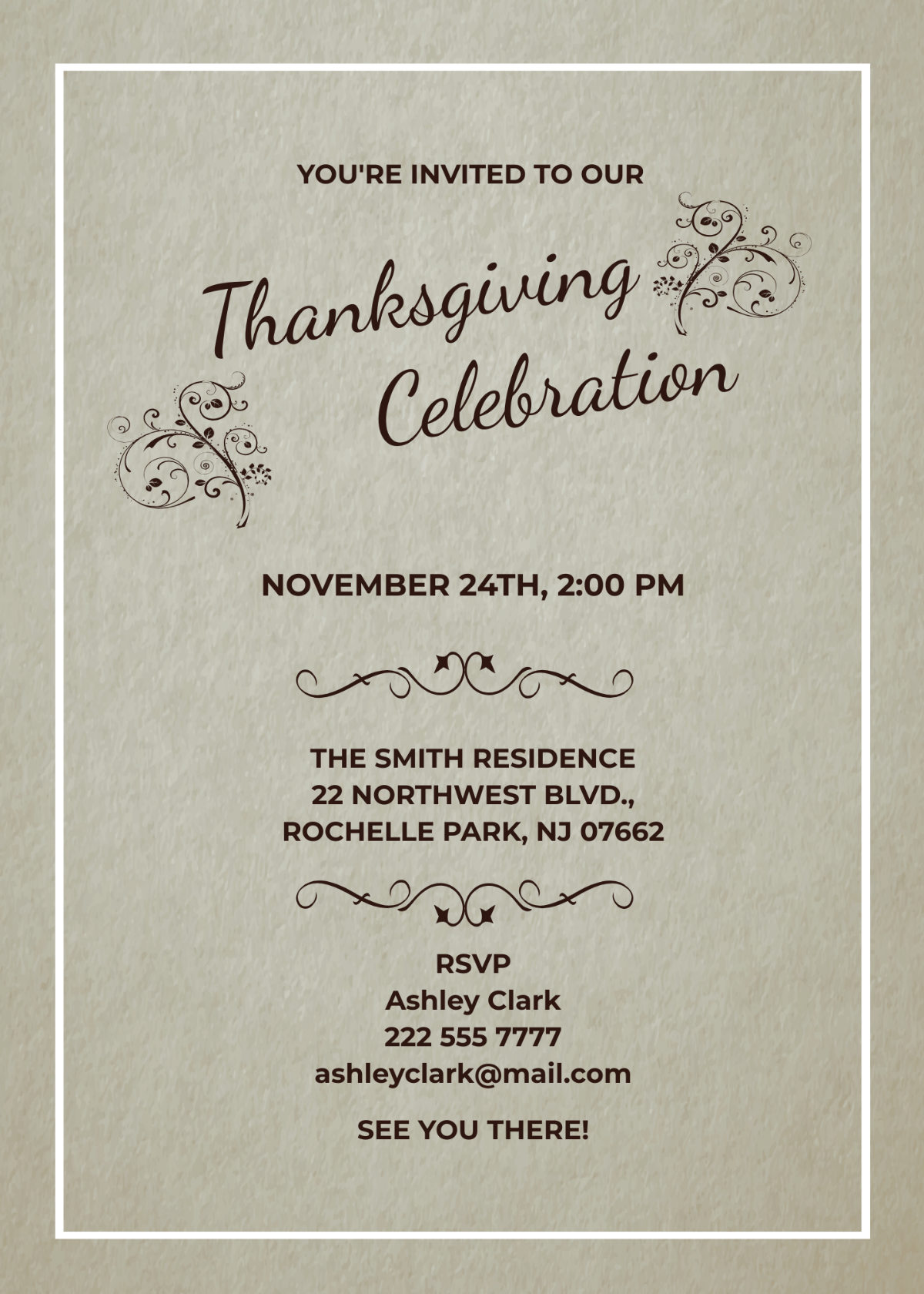 Free Printable Thanksgiving Invitation Template To Edit Online