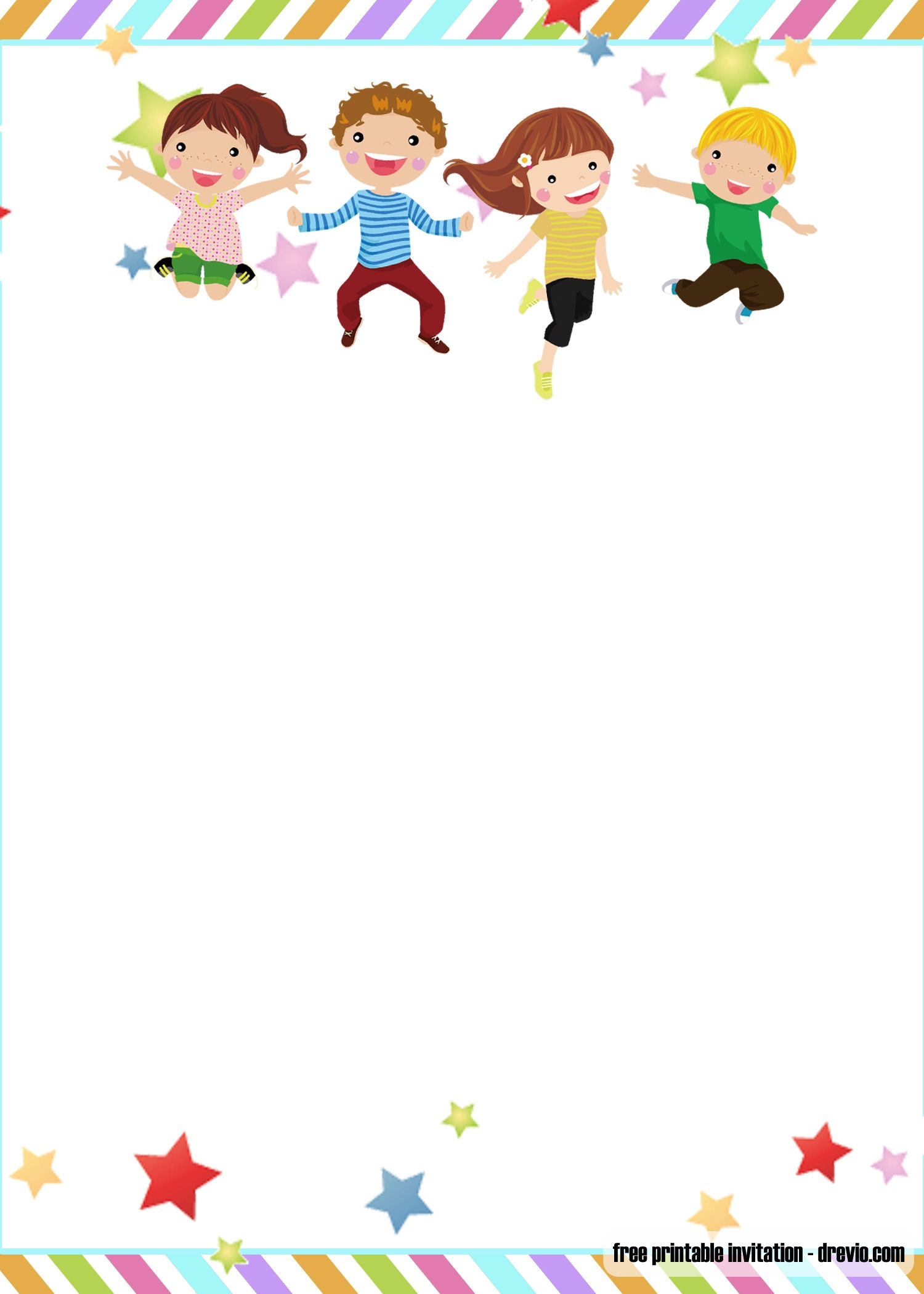 free printable trampoline birthday party invitation template free