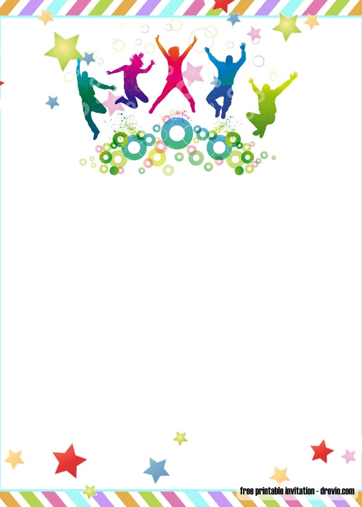 Free Printable Trampoline Birthday Party Invitation Template Free 