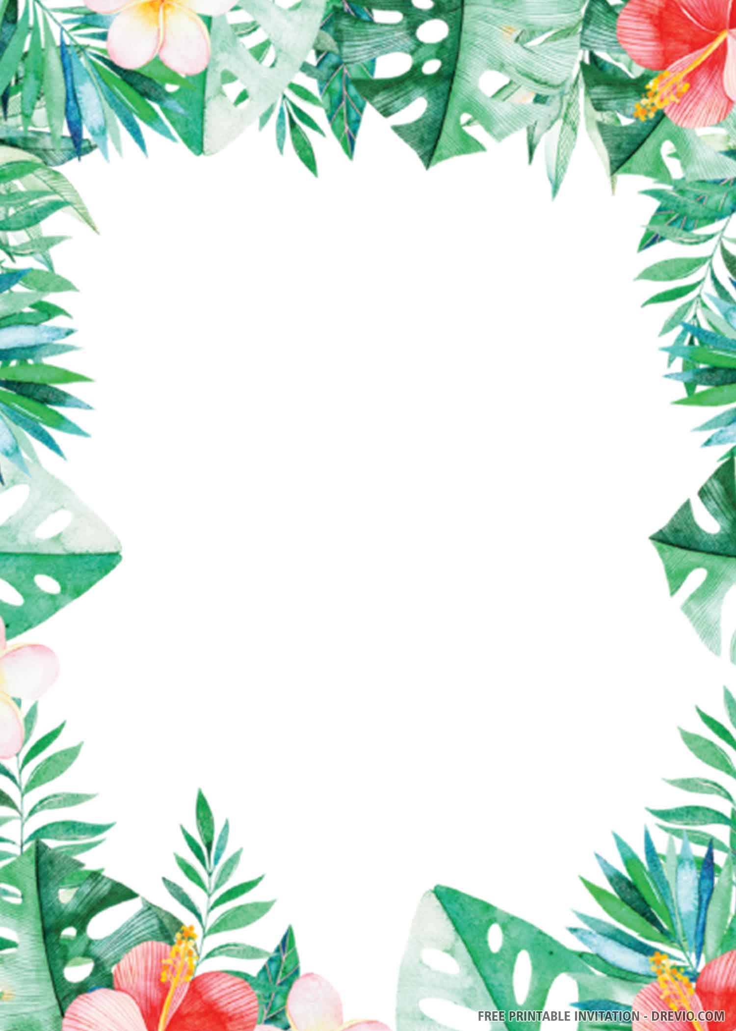 free tropical invitation templates