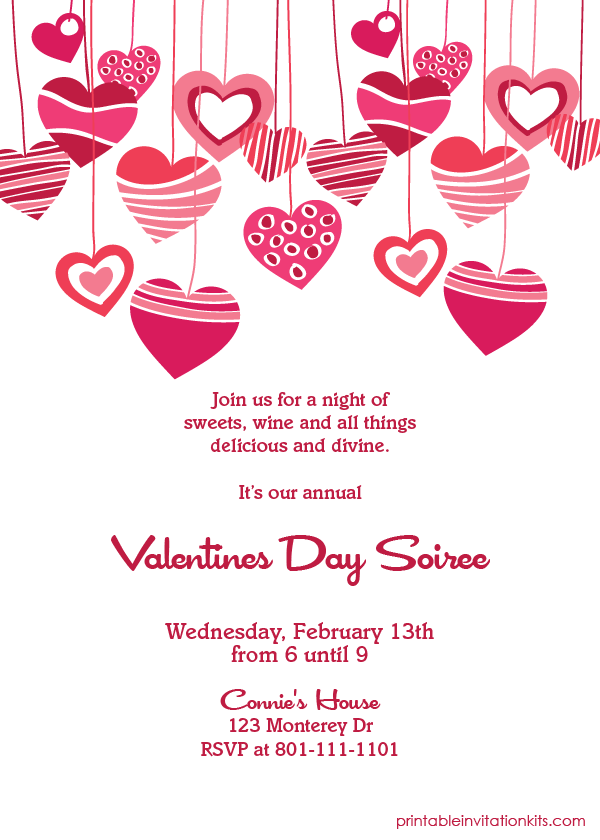 free printable valentine invitation templates