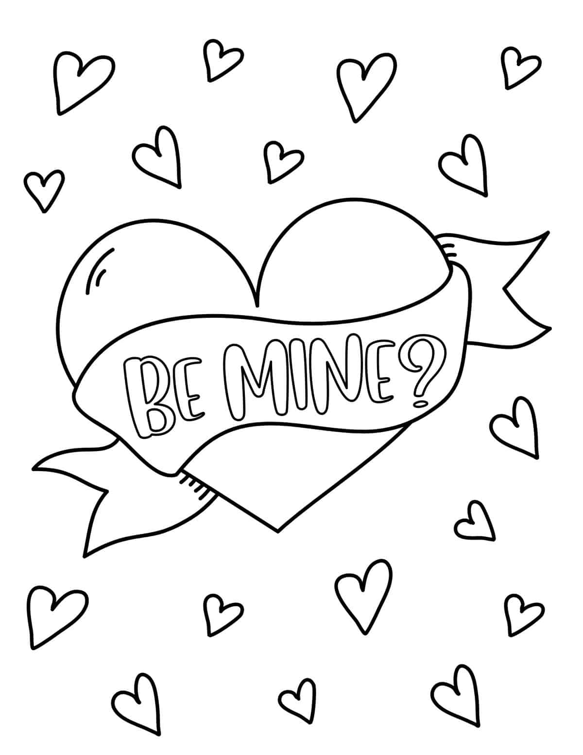 free coloring pages valentines day