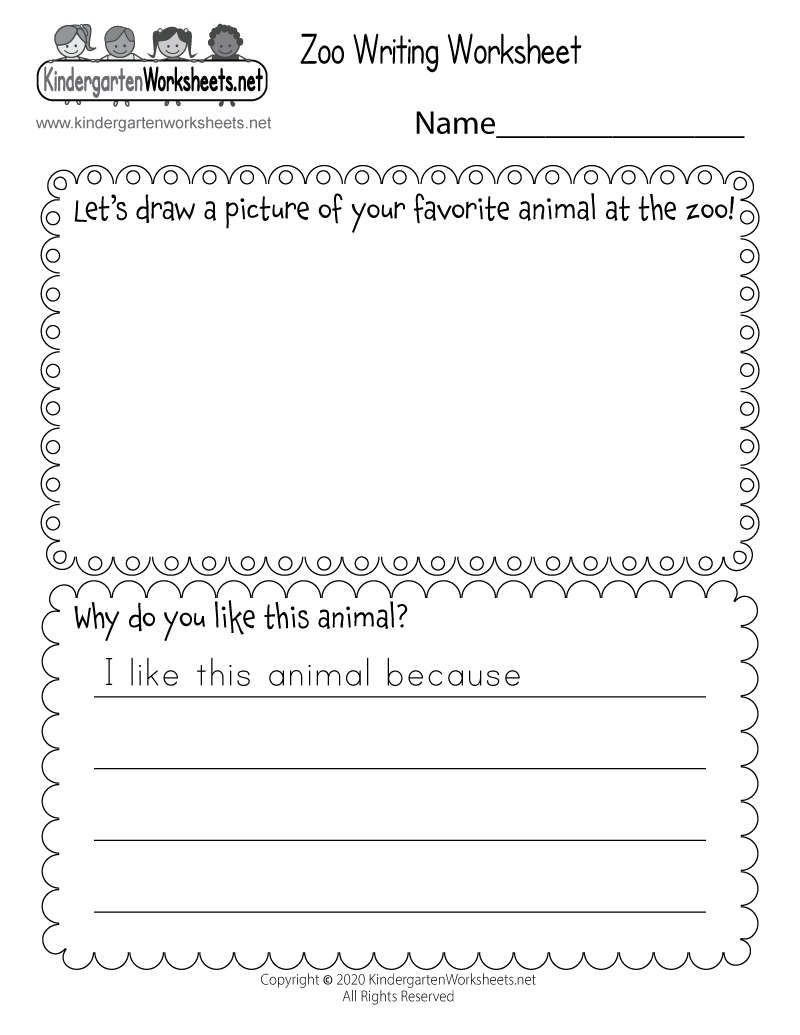 Free Printable Zoo Worksheet For Kindergarten