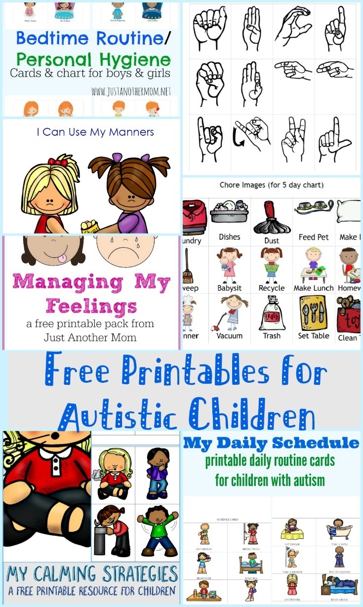 Free Printables For Autistic Children And Their Families Or Caregivers 
