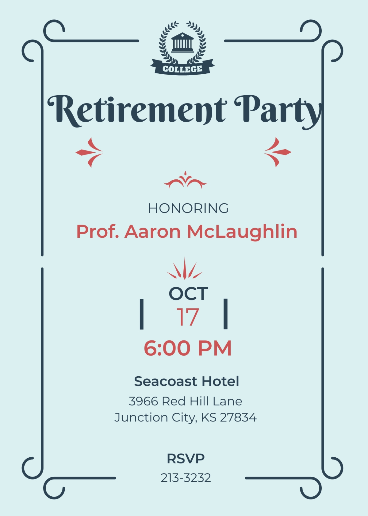 FREE Retirement Invitation Templates Edit Online Download 