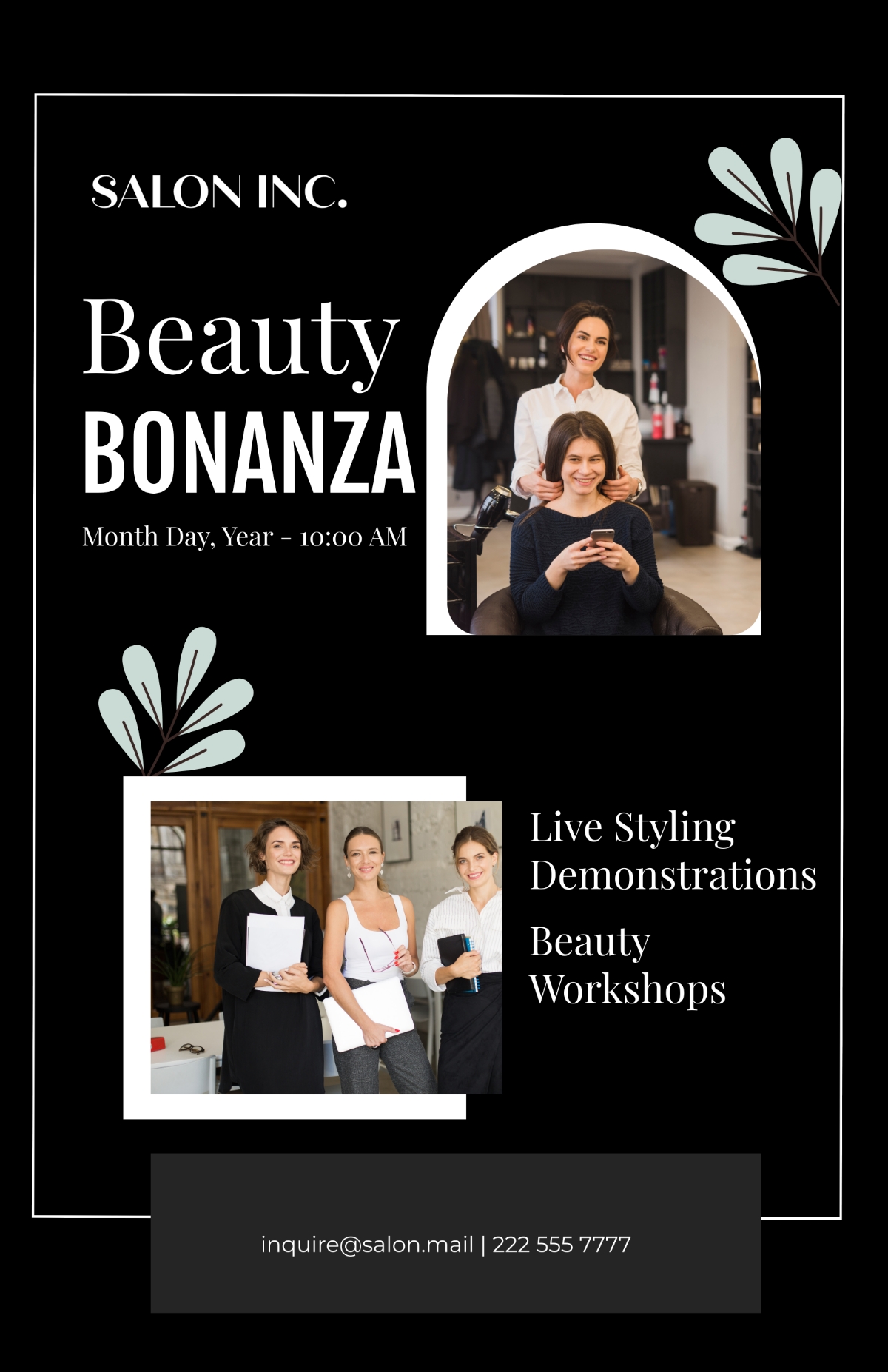 Free Salon Invitation Poster Template To Edit Online
