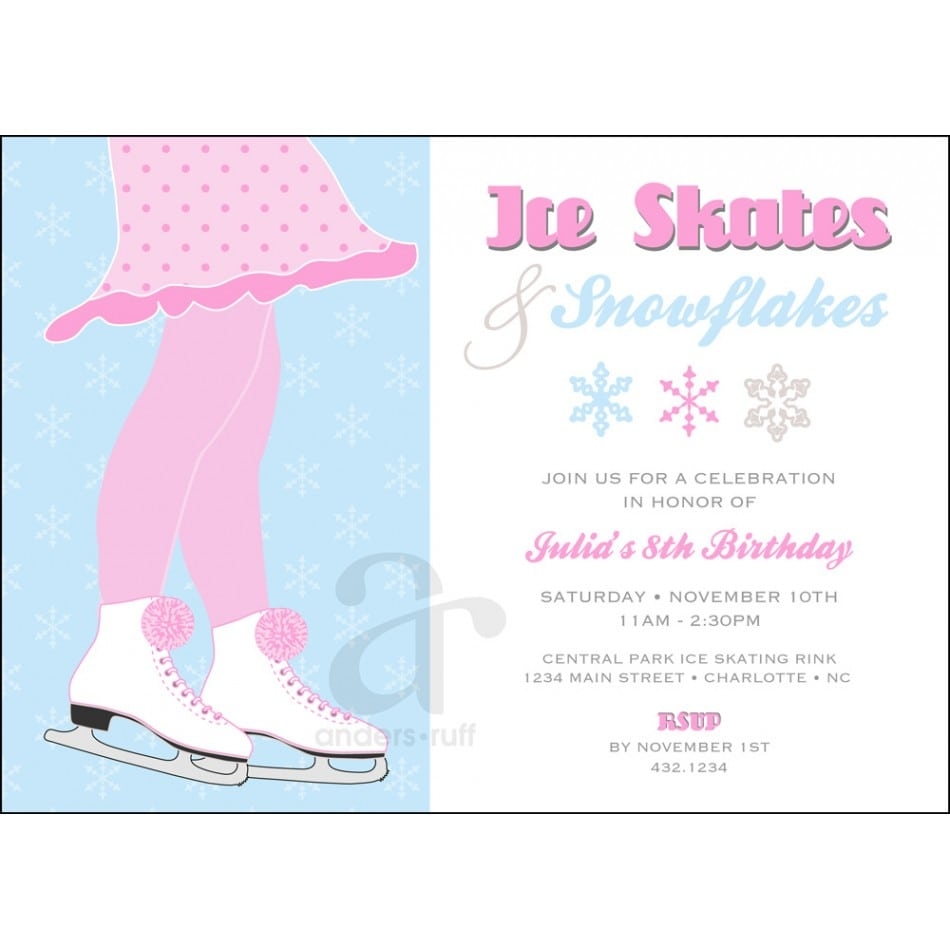 ice skating invitation template free