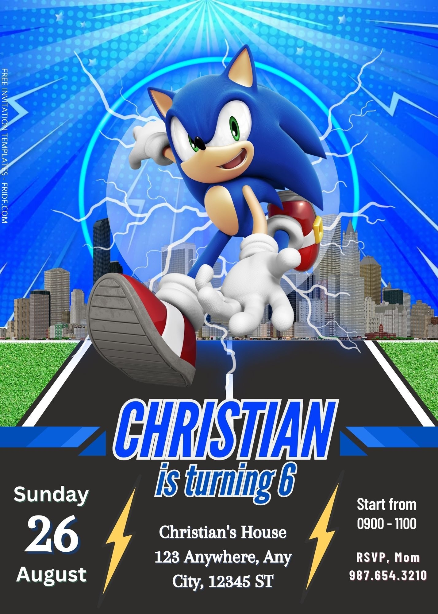 Free Sonic Birthday Invitation Templates Artofit