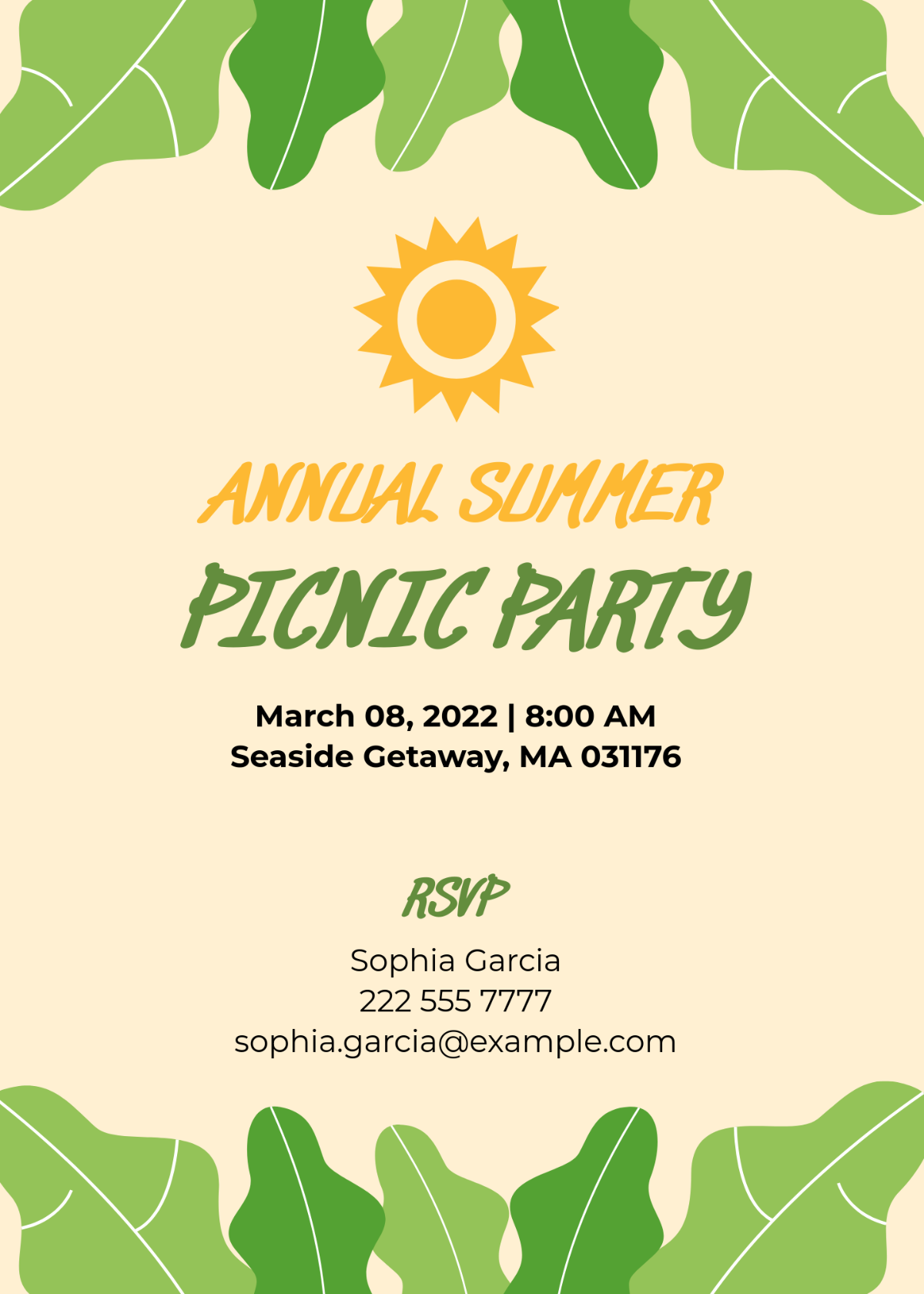 Free Summer Picnic Party Invitation Template To Edit Online