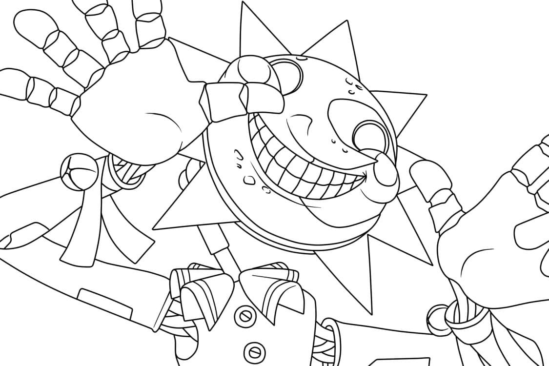 Free Sundrop FNAF Coloring Page Free Printable Coloring Pages For Kids