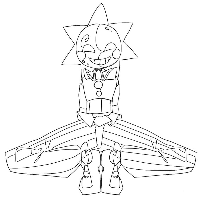 Free Sundrop FNAF Coloring Page Free Printable Coloring Pages For Kids