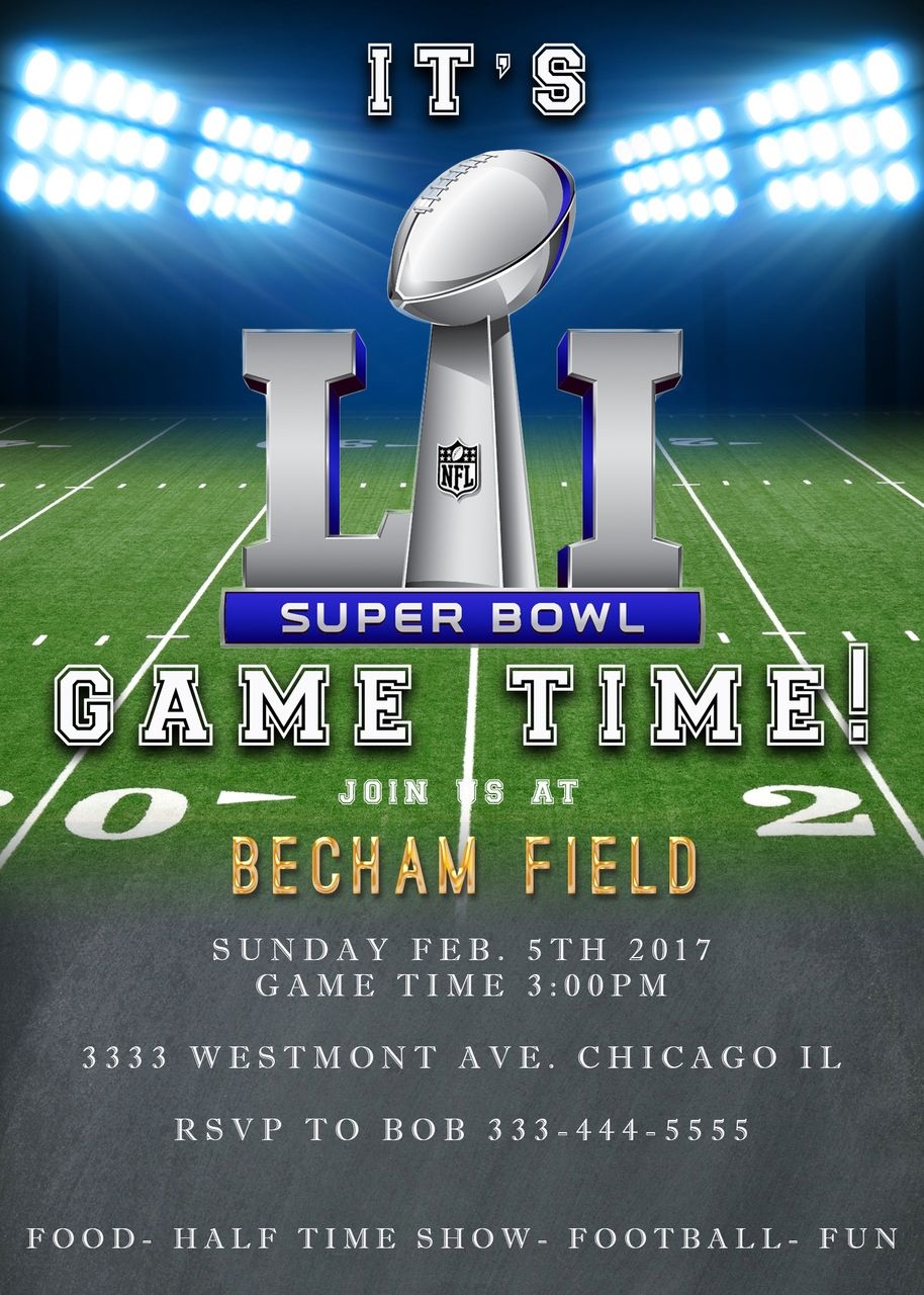 free super bowl invitation templates