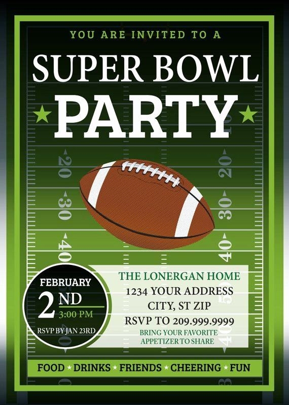 Free Super Bowl Invitation Templates Printable Word Searches