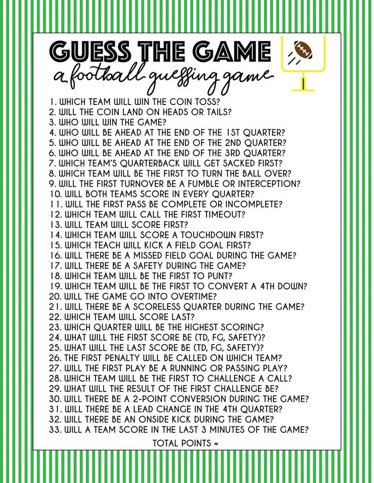 free printable super bowl games for kids