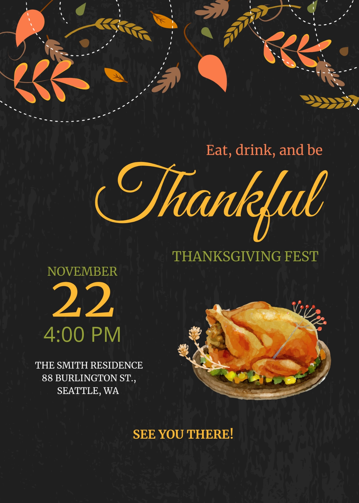 FREE Thanksgiving Invitation Templates Examples Edit Online 