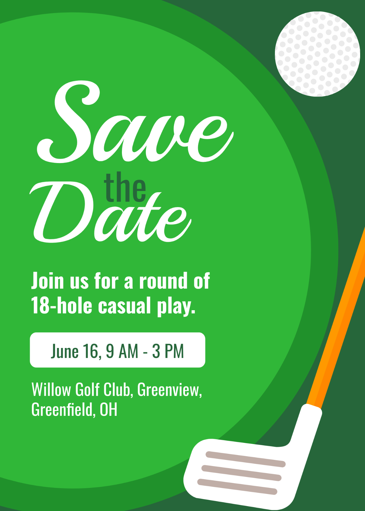 Free Top Golf Invitation Template To Edit Online