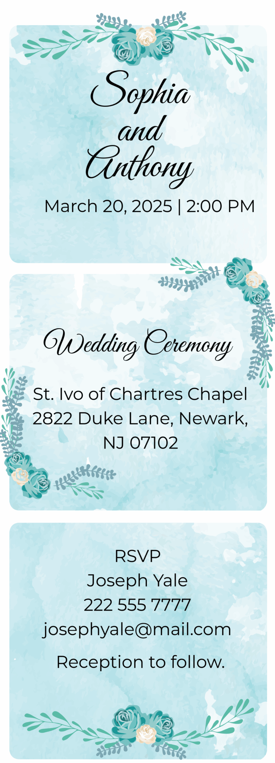 Free Tri Fold Wedding Invitation Template To Edit Online