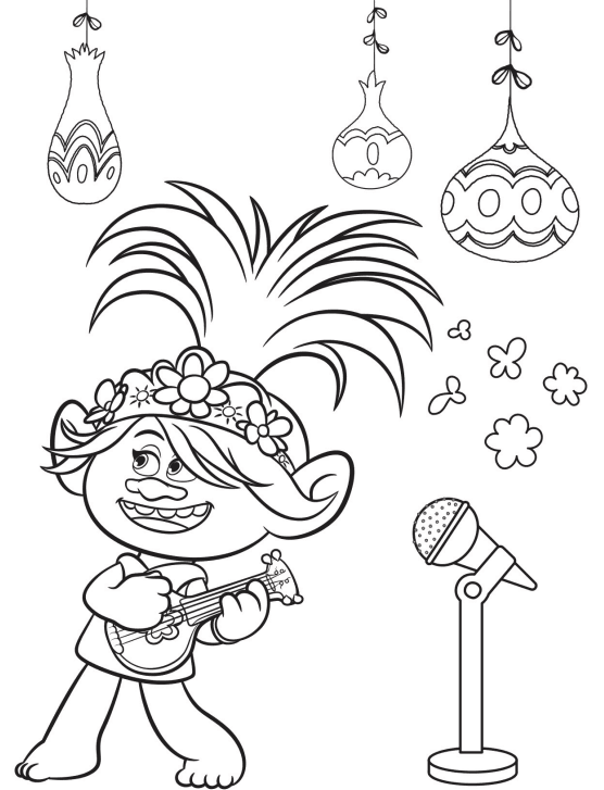 trolls free coloring pages