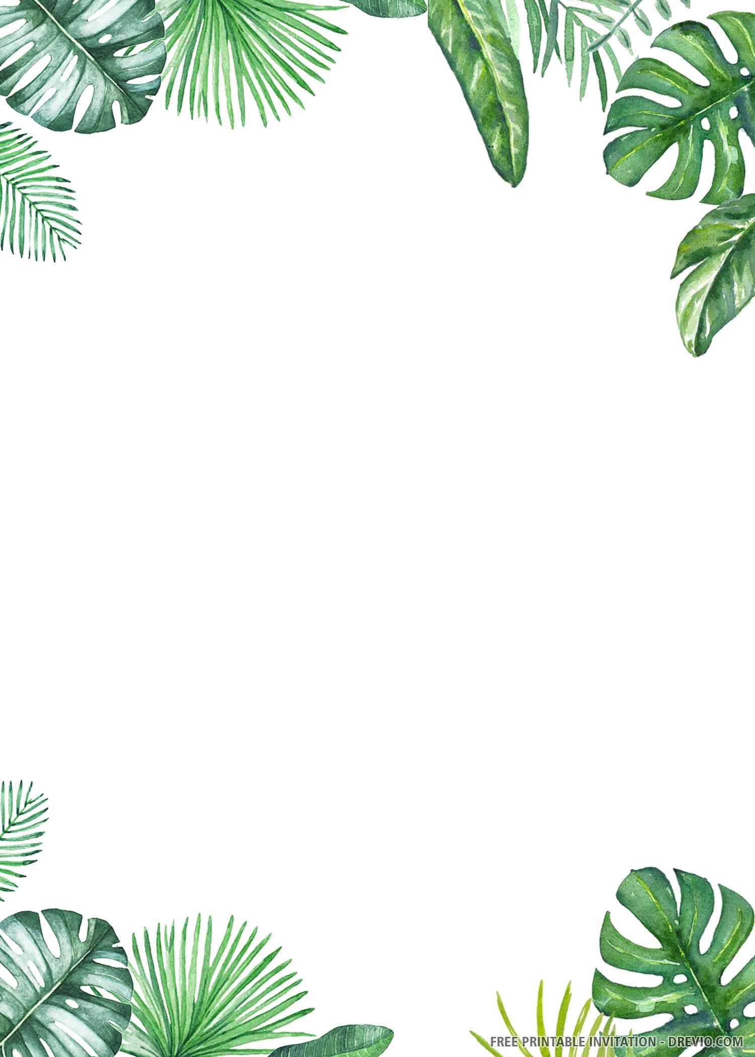 Free Tropical Invitation Templates