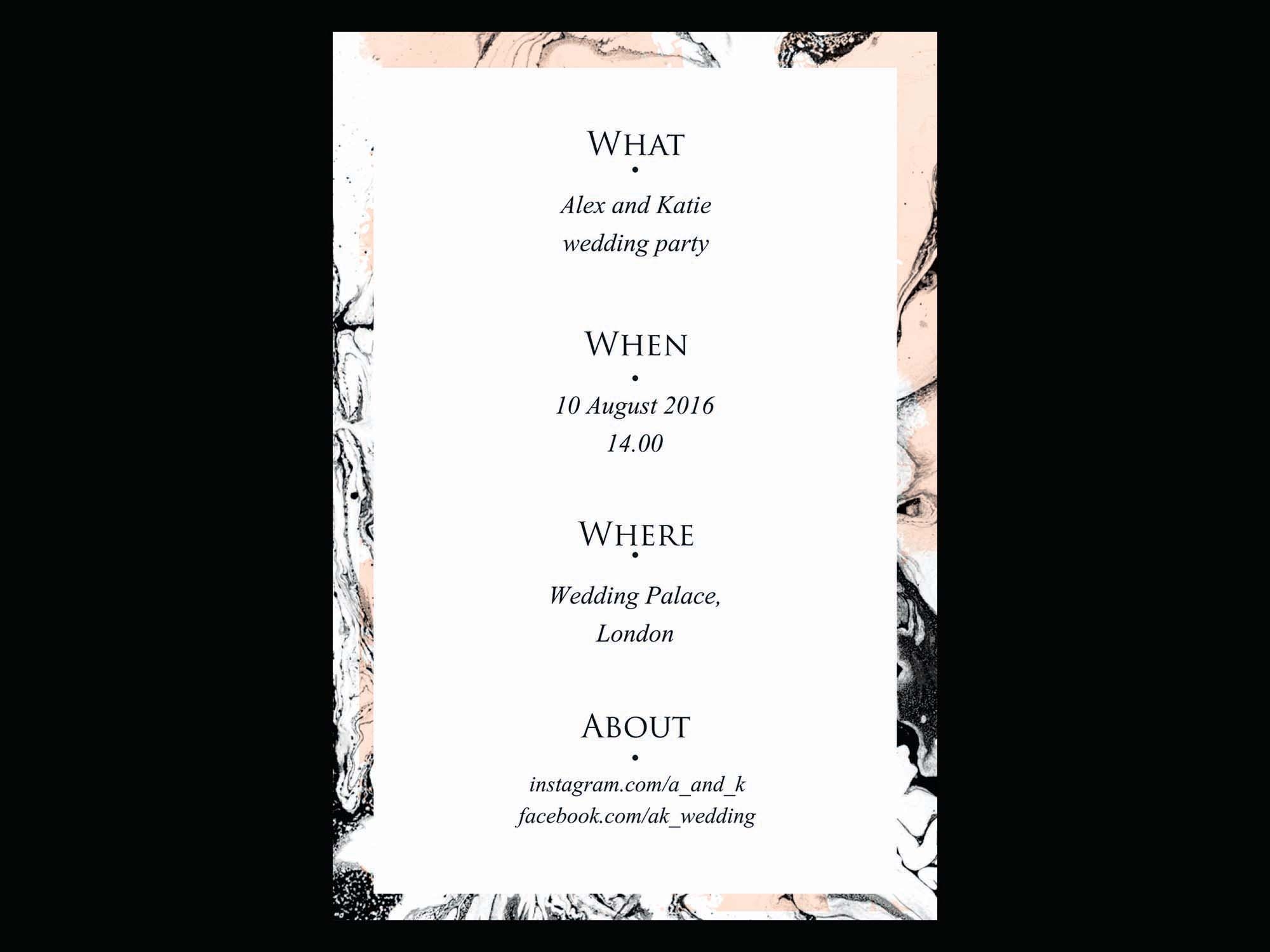 2 sided invitation template