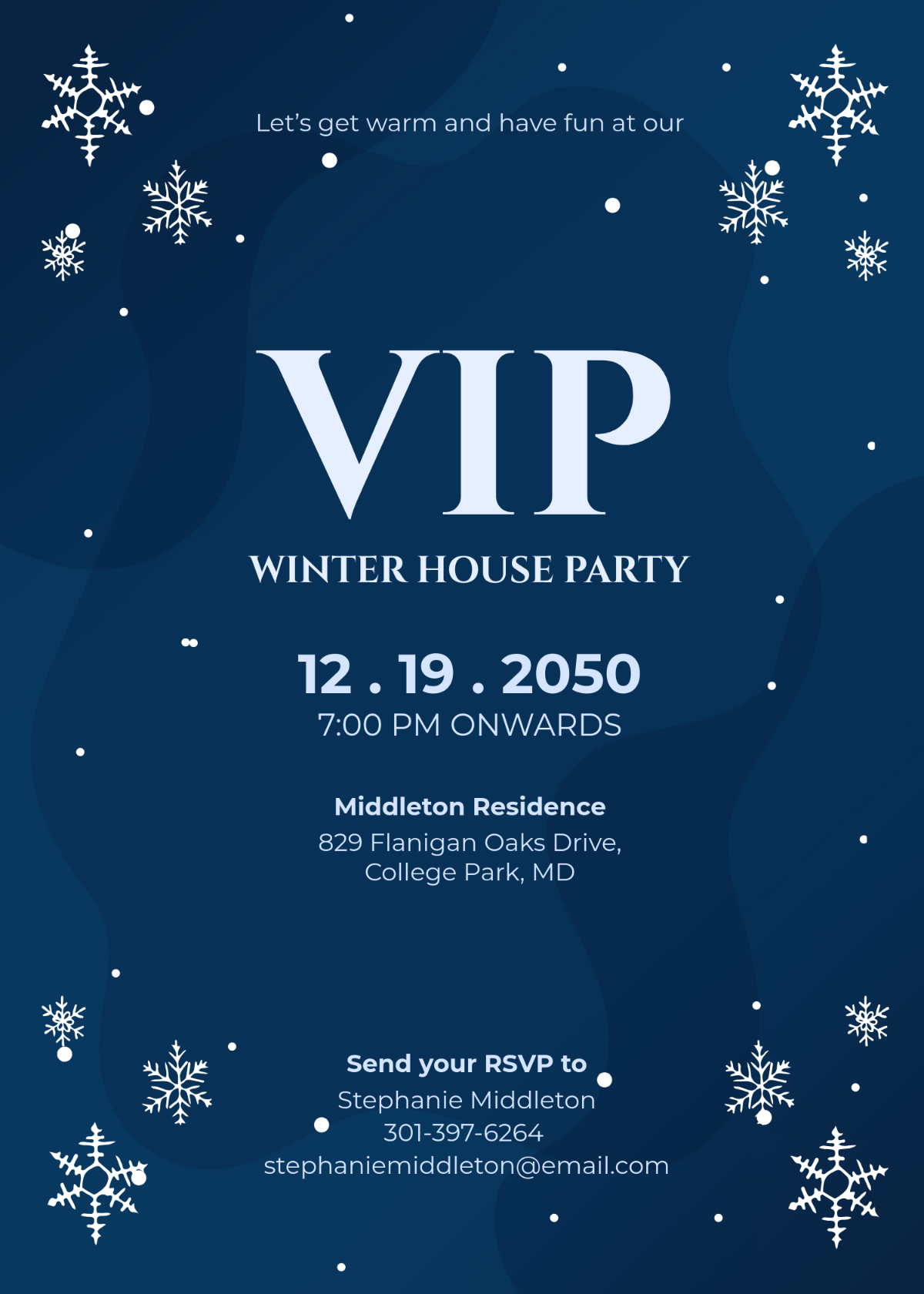 winter invitation template