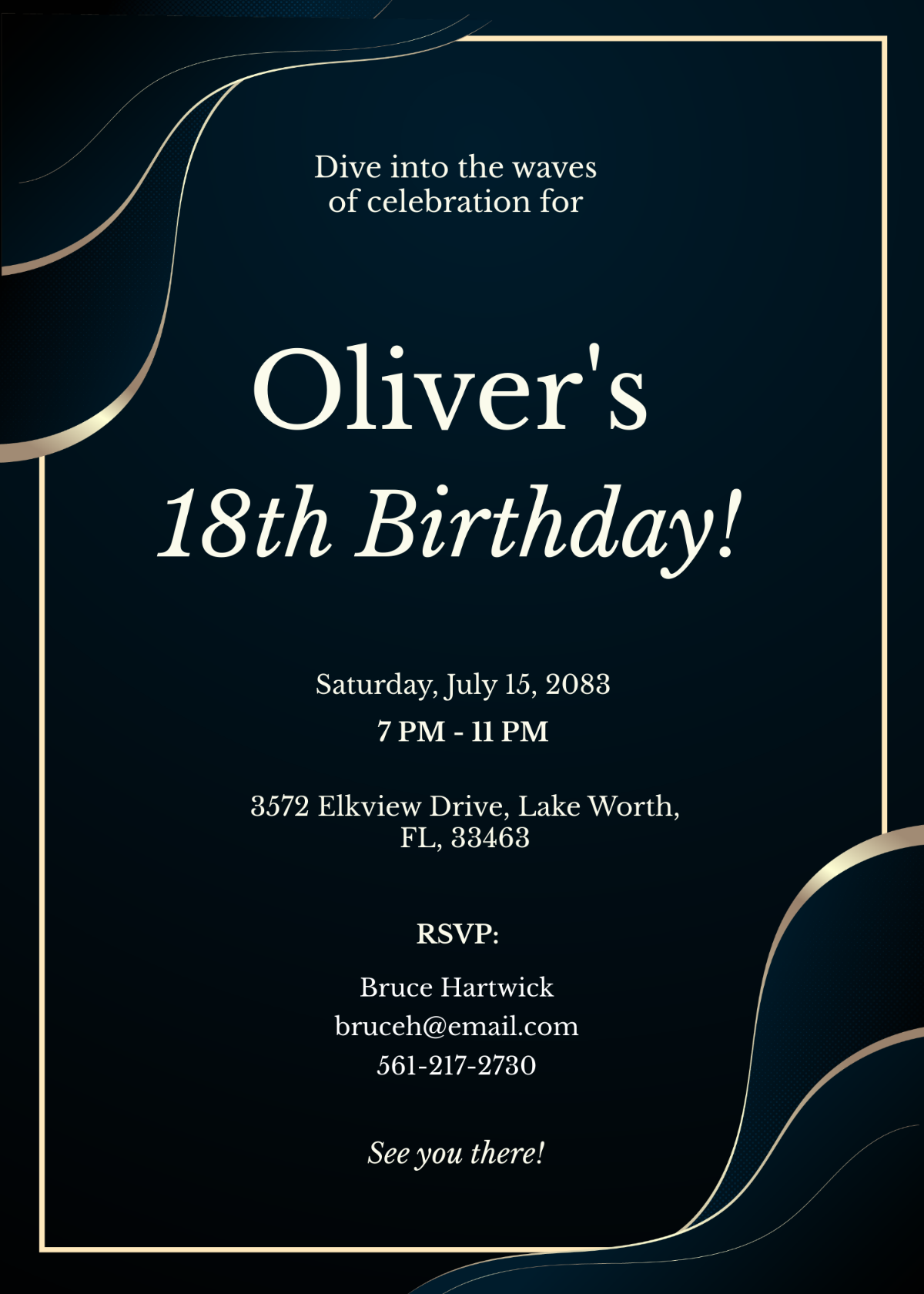 18th birthday invitation template free download