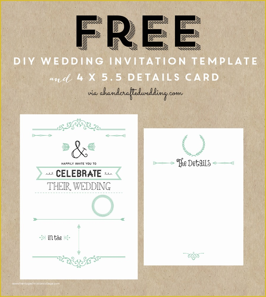 free rustic wedding invitation templates