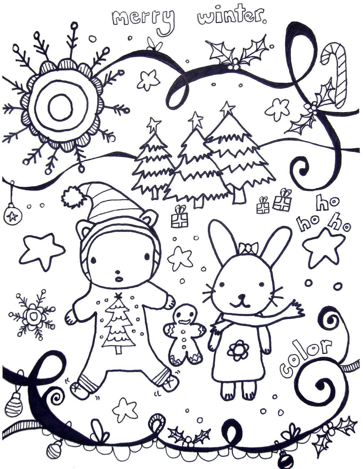 Winter Coloring Pages Free Printable