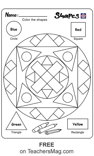 Free Worksheets With Shapes And Colors Download Free Worksheets With 