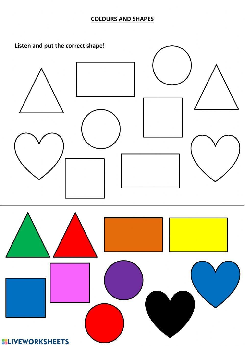 Free Worksheets With Shapes And Colors Download Free Worksheets With