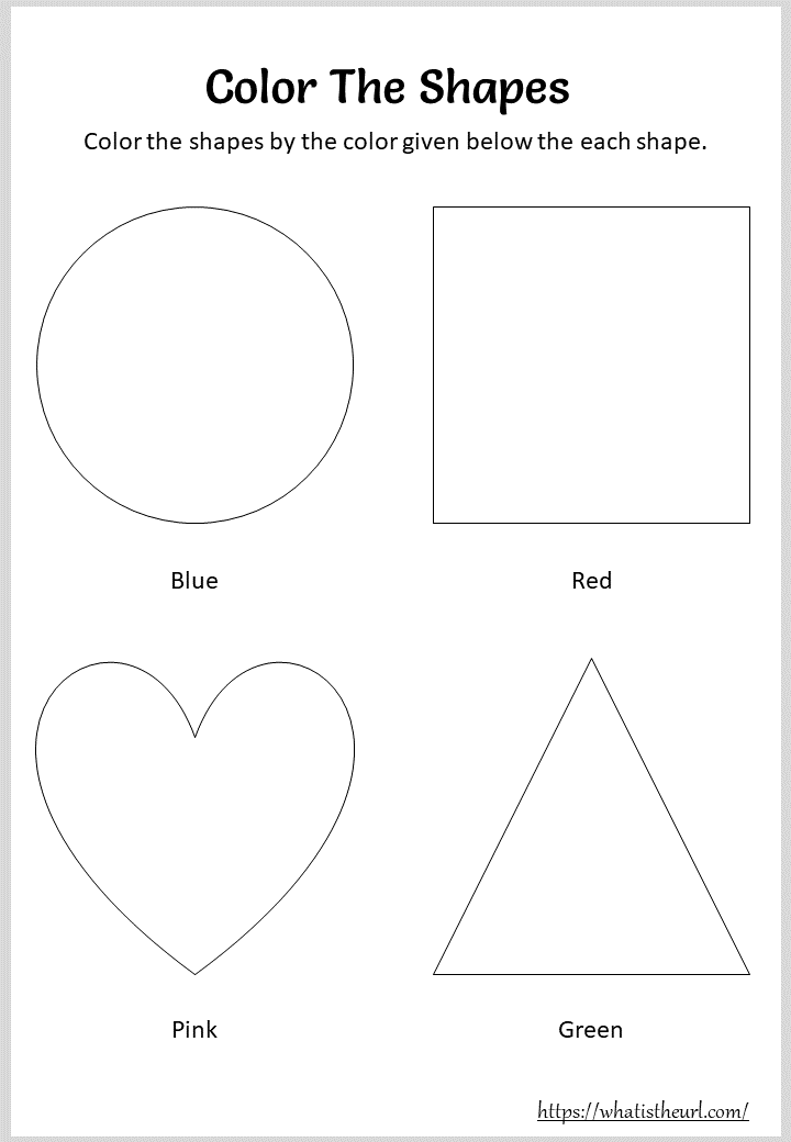 shapes and colors worksheets