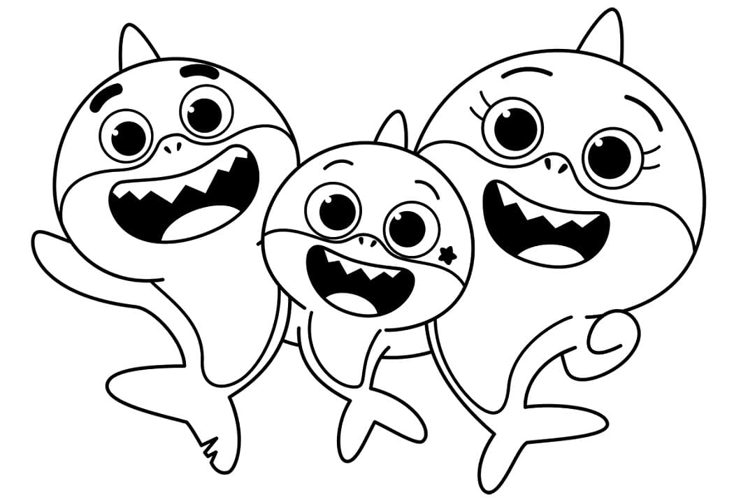 Friendly Baby Shark Coloring Page Free Printable Coloring Pages For Kids