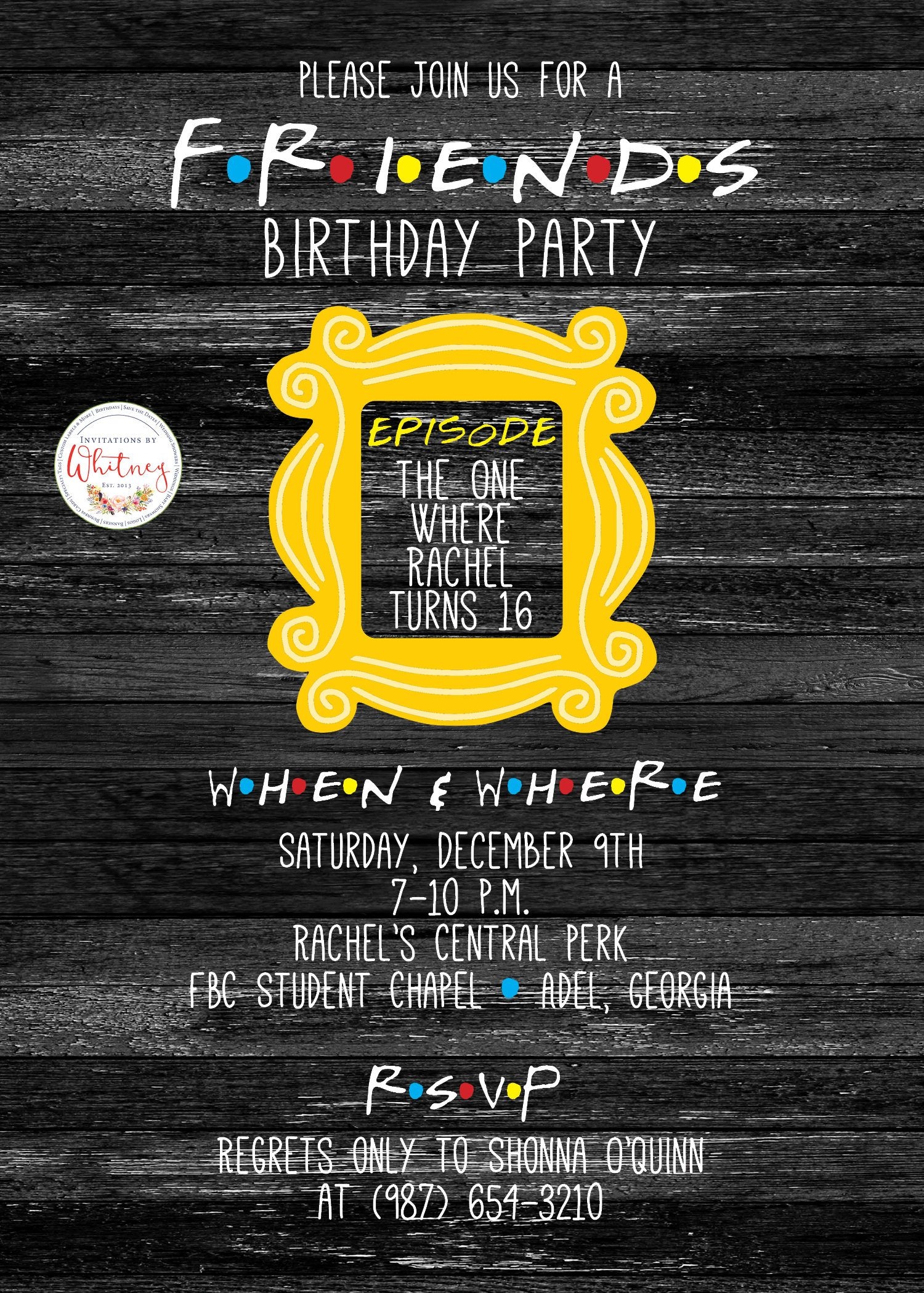 90s themed invitation template