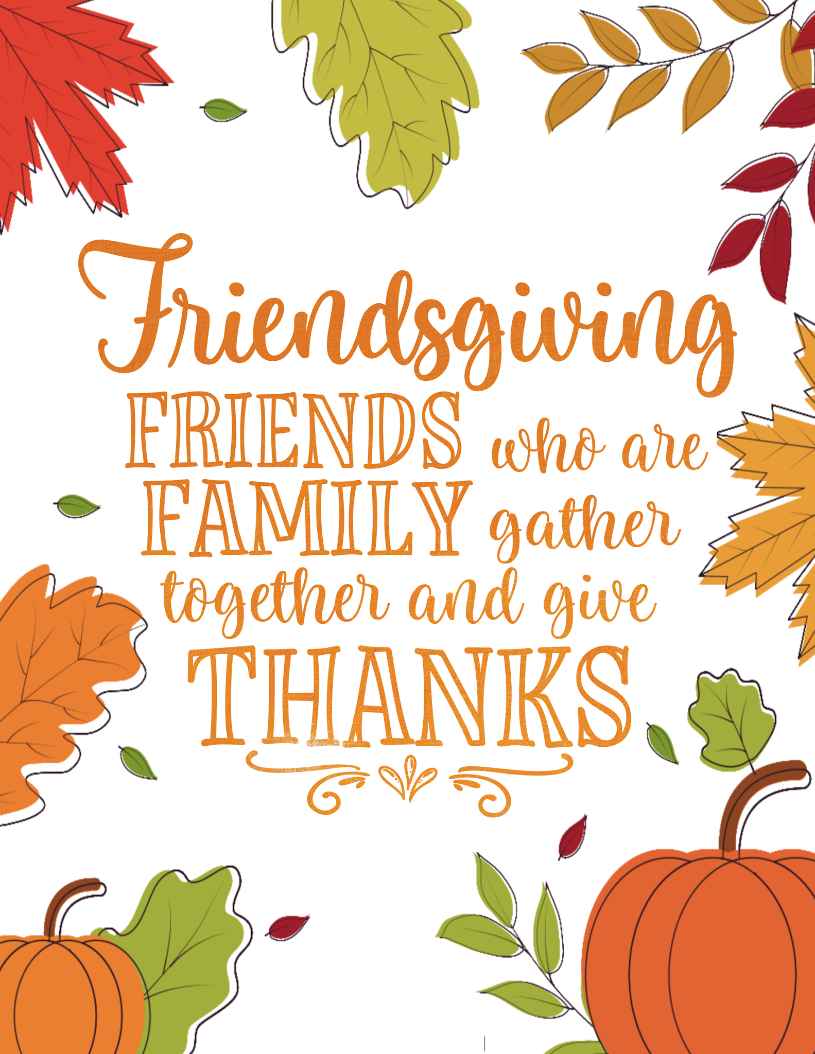 Friendsgiving Invitations Template Free