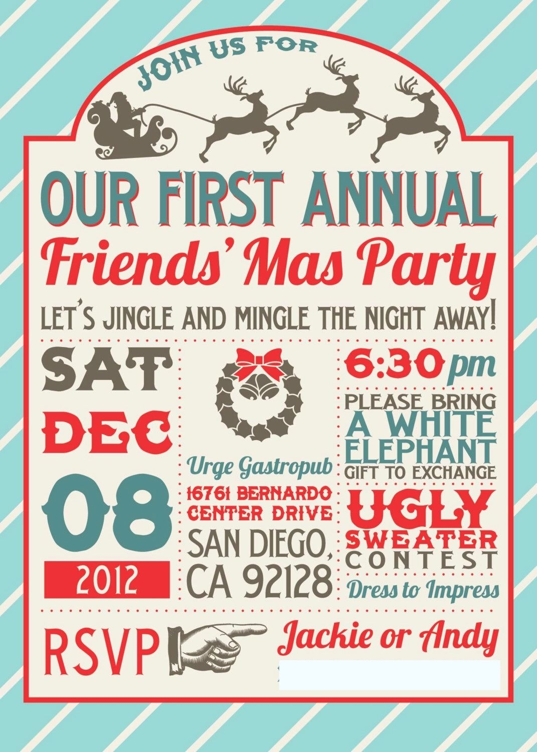 friendsmas invitation template