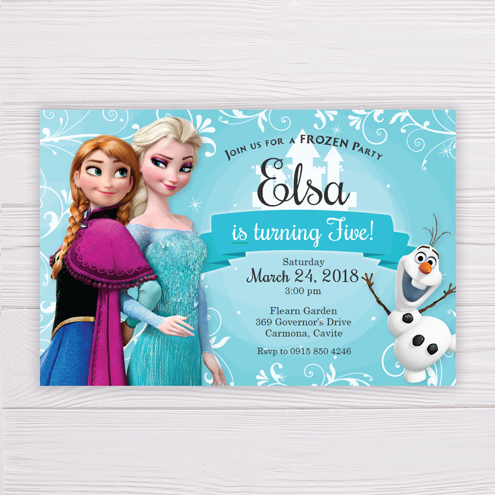 elsa invitation template
