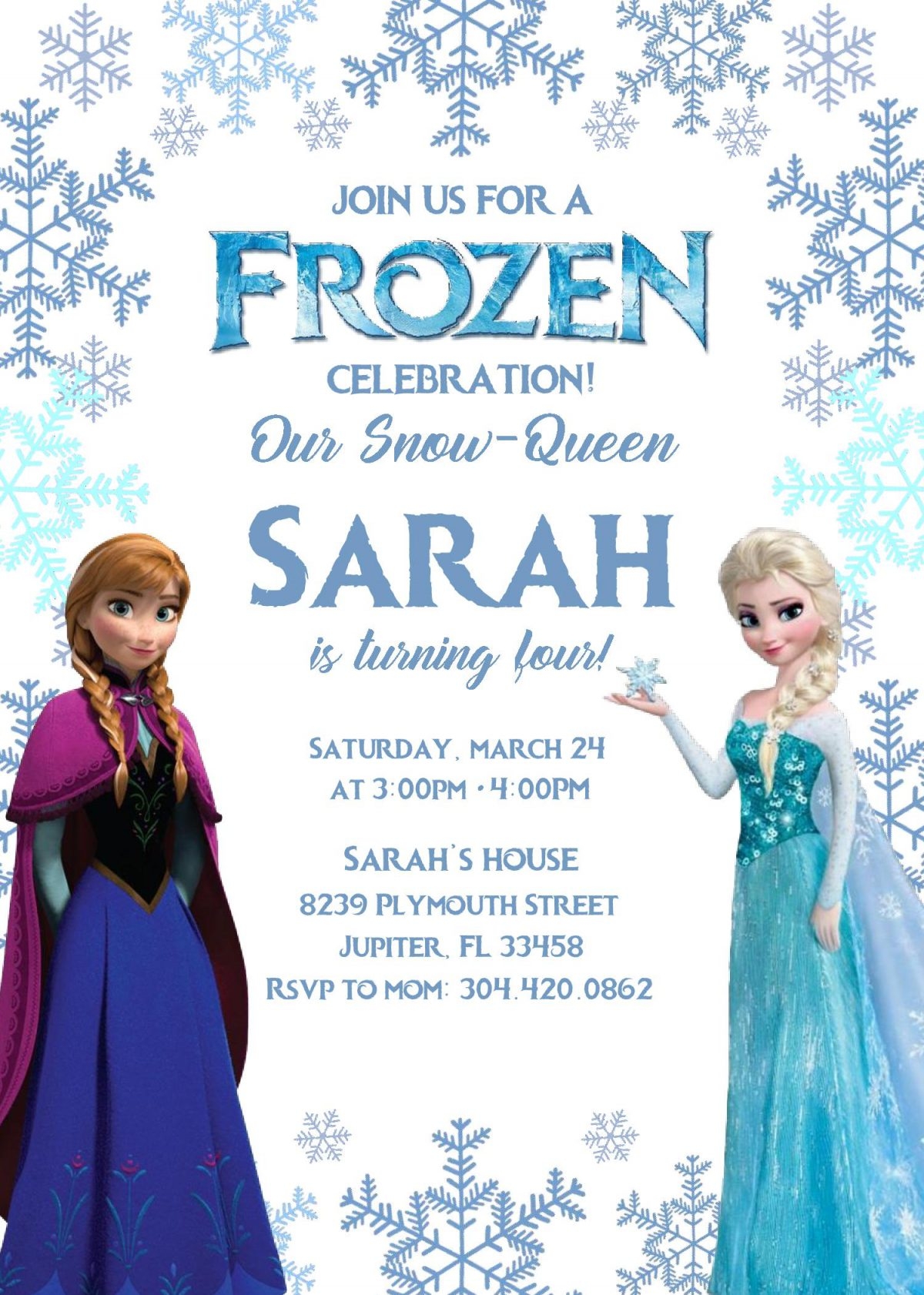 frozen invitation template free download pdf