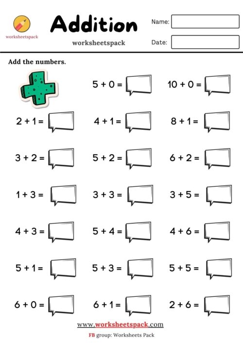 Fun And Engaging Addition Within 10 Worksheets For Kids Practice And 