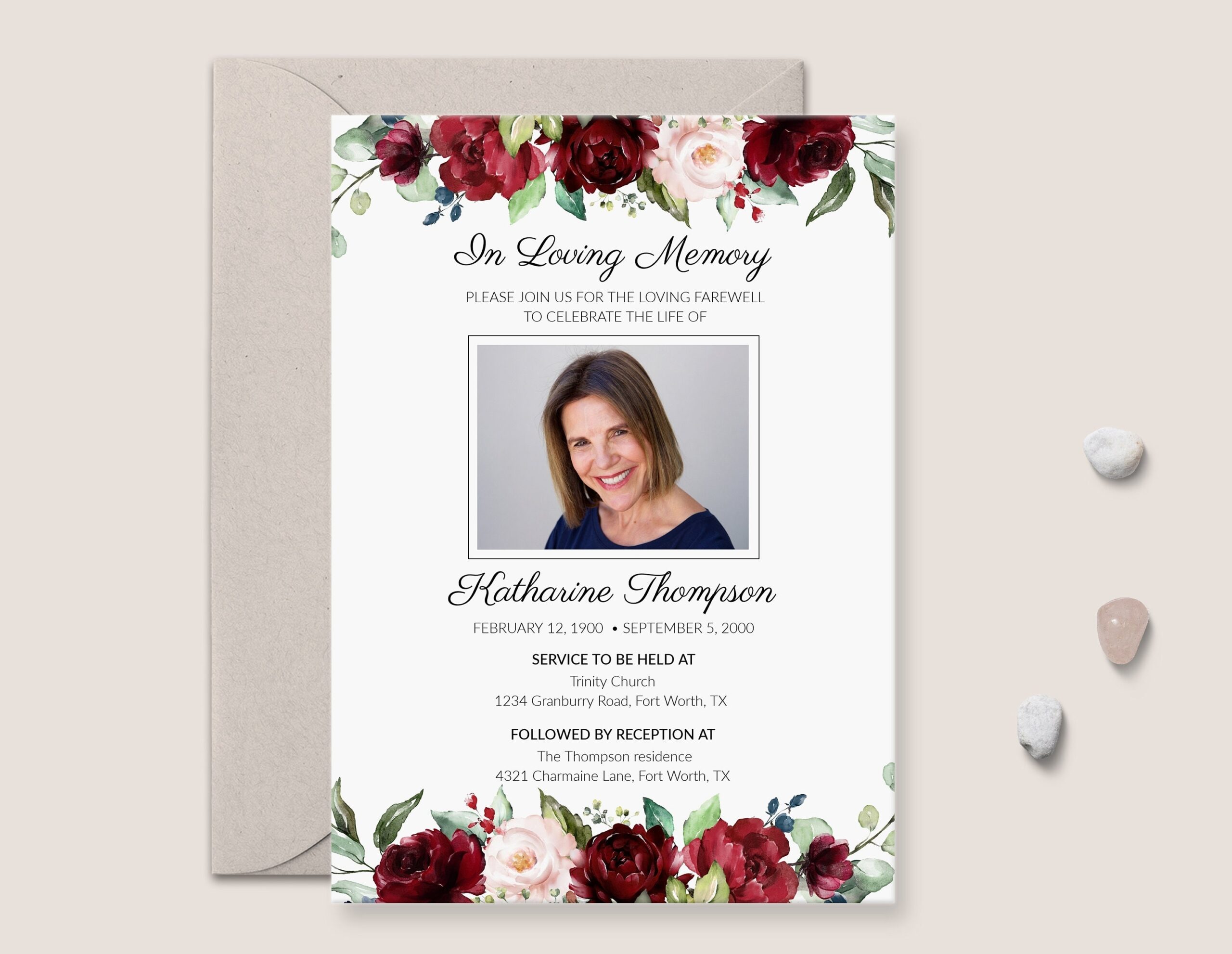 funeral invitation templates