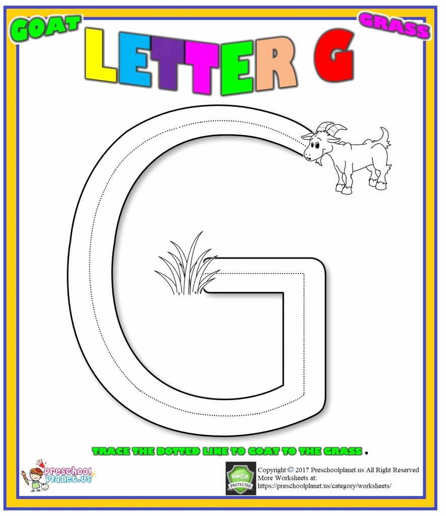preschool letter g worksheet