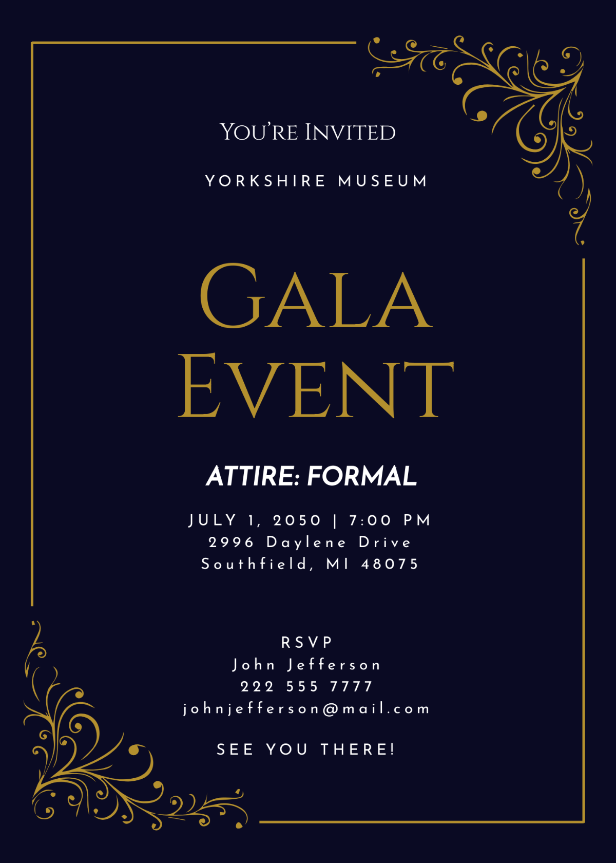 template invitation card