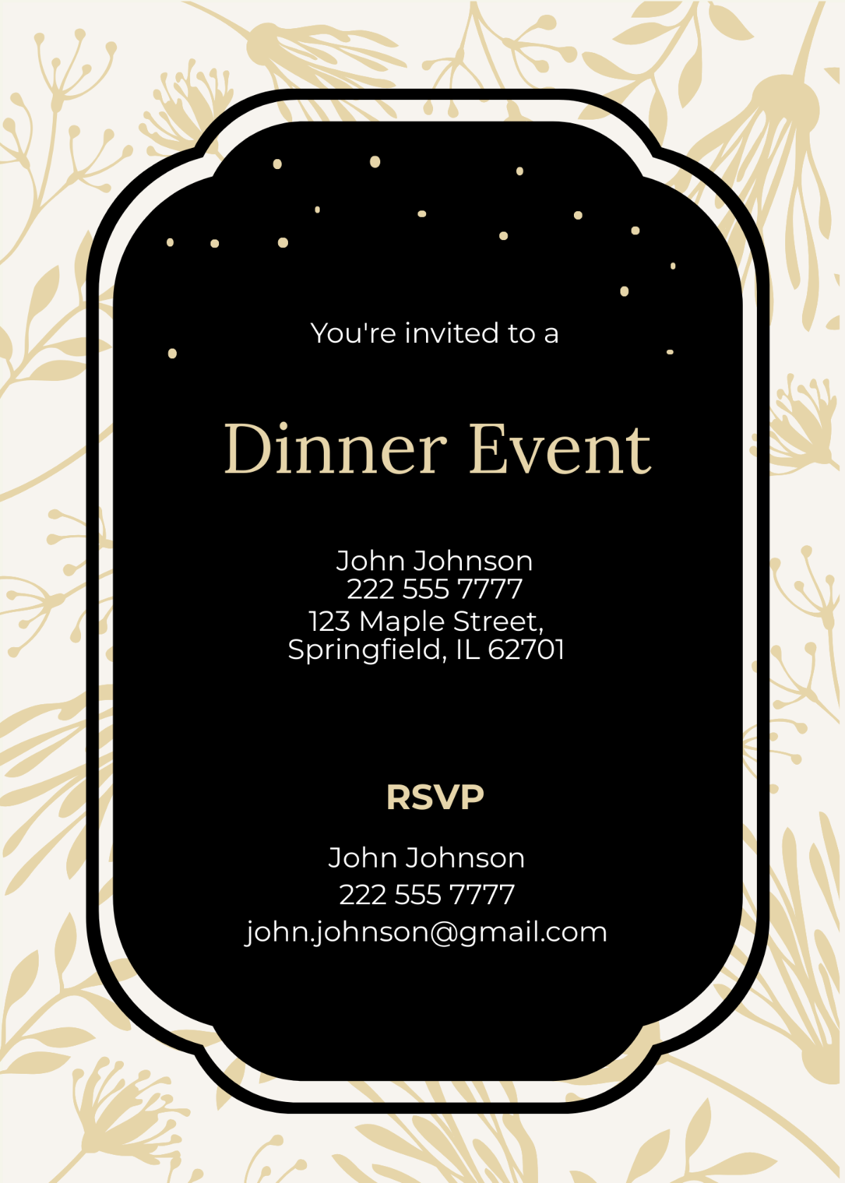 romantic date invitation template