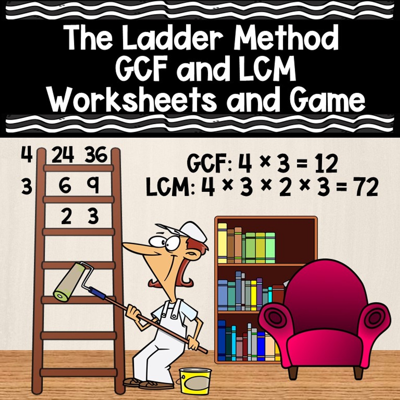 GCF And LCM Worksheets And Game The Ladder Method Worksheets Library