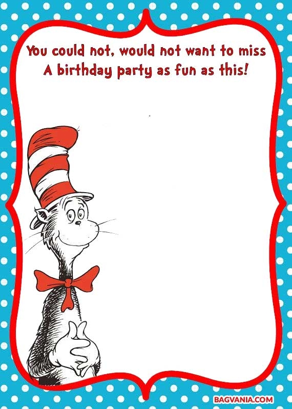 Get Dr Seuss Birthday Invitations Templates Pics Free Invitation Template