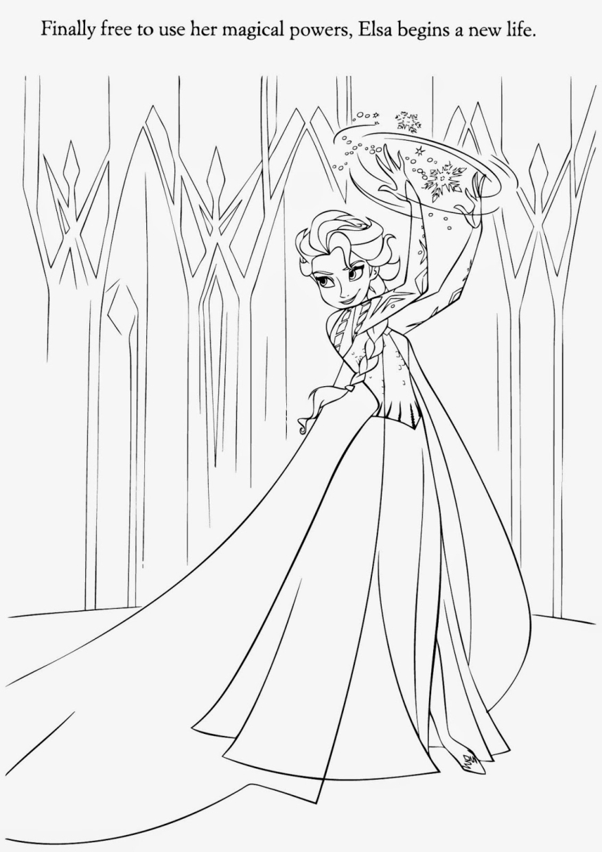 Queen Elsa Coloring Pages