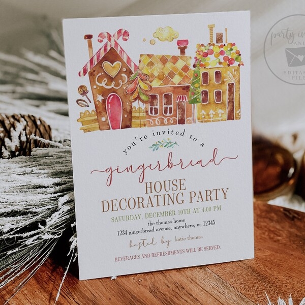 Gingerbread Invite Etsy