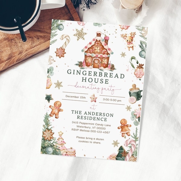 gingerbread invite template